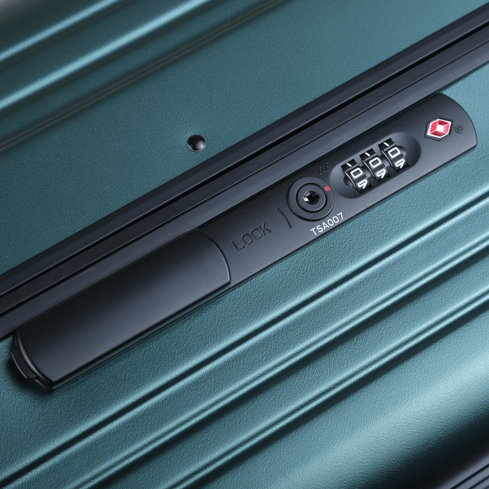  Vali kéo nhựa cứng PC Sakos Mastery size 20 inch màu xanh 