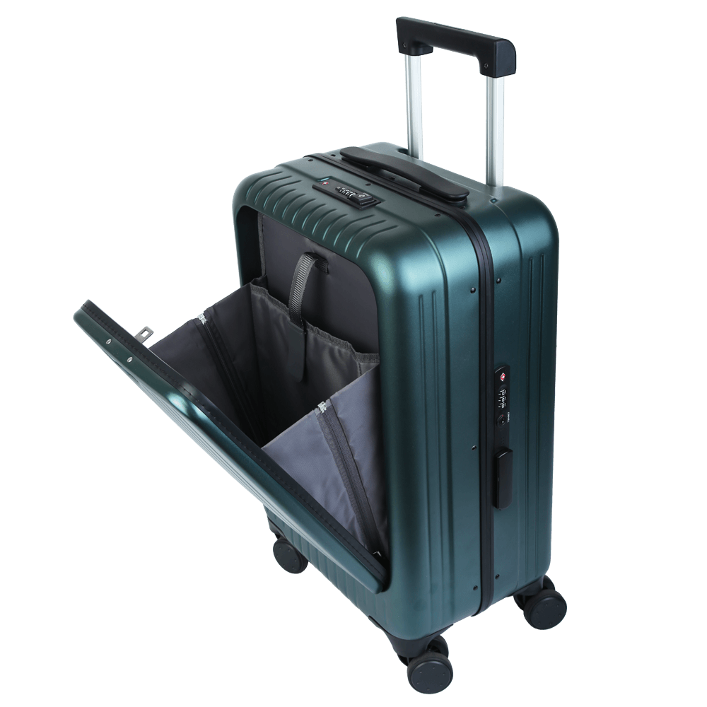  Vali kéo nhựa cứng PC Sakos Mastery size 20 inch màu xanh 