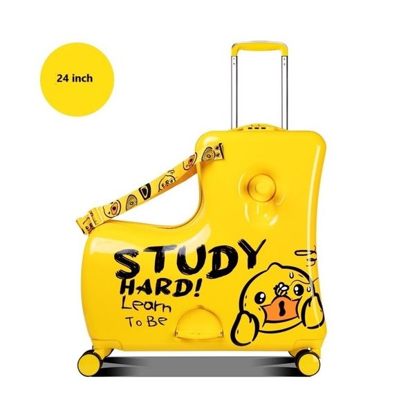  Vali vịt B.duck Study size 24 inch chính hãng, màu vàng. 