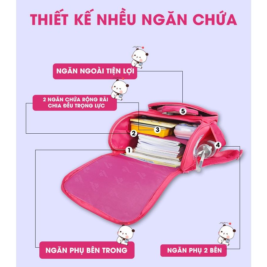  Cặp học sinh chống gù lưng MITI cho bé gái - Mẫu mới siêu nhẹ, bền. 