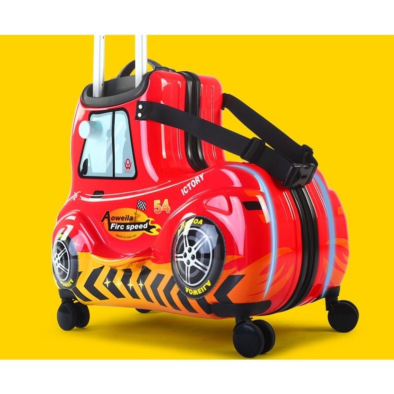  Vali oto B.Duck cho bé size 24 inch màu đỏ 