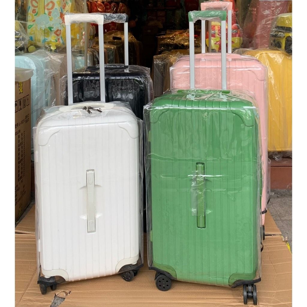  Vỏ bọc nhưa trong suốt bảo vệ vali chống trầy xước cho dáng hình trụ size 28 32 34 inch 