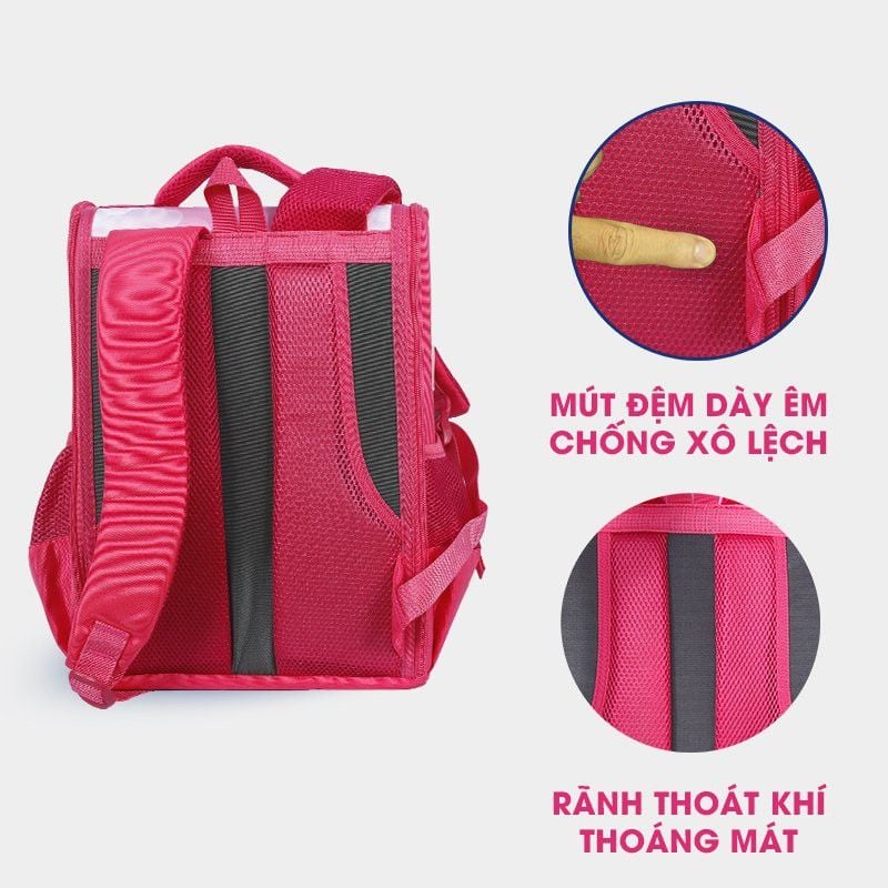  Cặp học sinh chống gù lưng MITI cho bé gái - Mẫu mới siêu nhẹ, bền. 