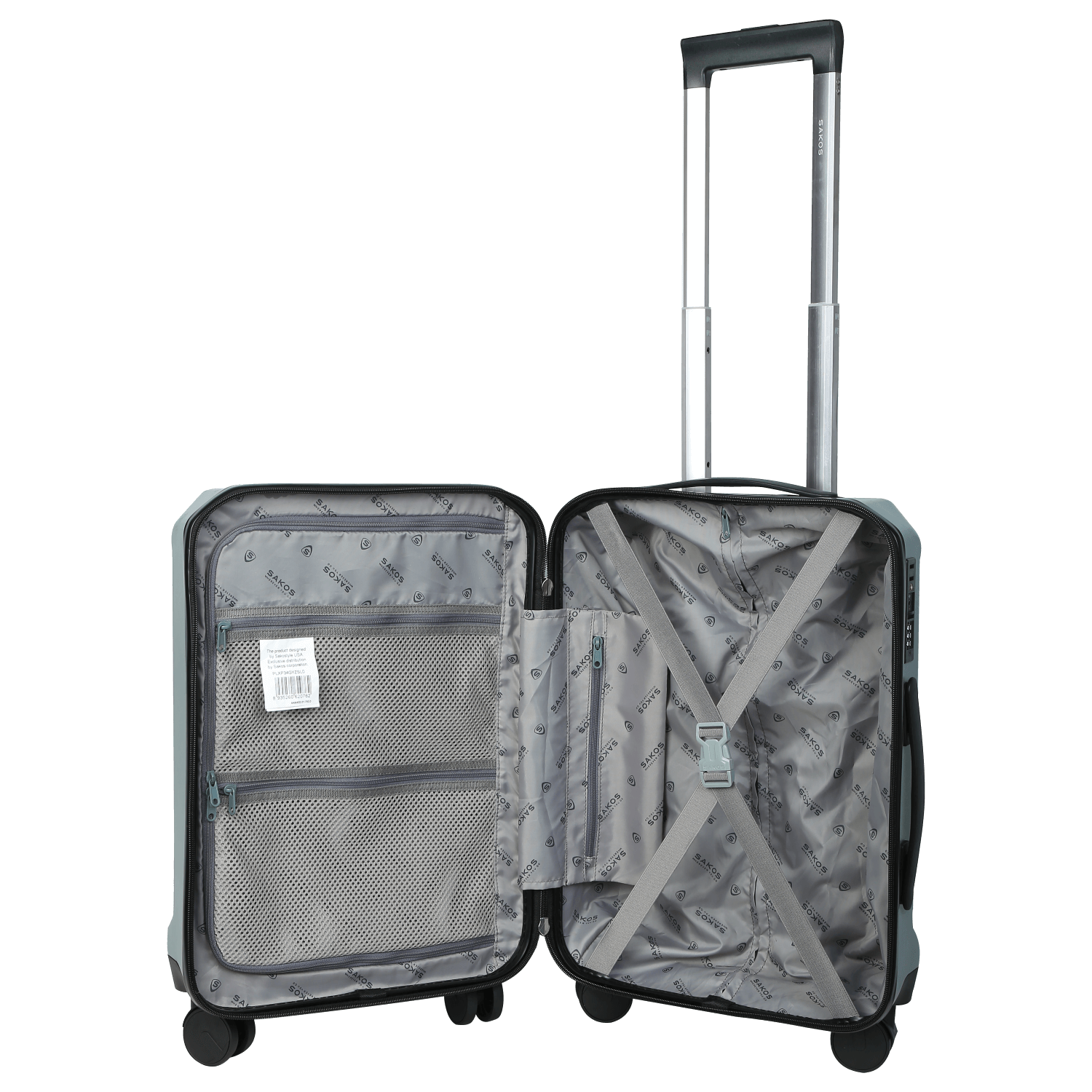  Vali kéo nhựa Sakos Vertica size 20 inch 