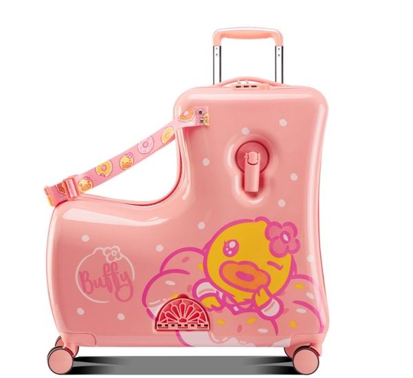  Vali vịt B.duck size 20 inch chính hãng, màu hồng 