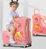  Vali vịt B.duck size 20 inch chính hãng, màu hồng 