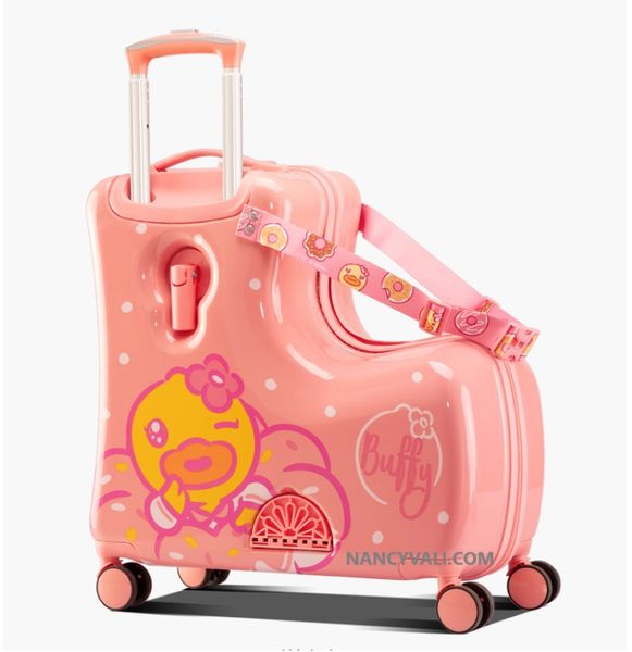  Vali vịt B.duck size 24 inch chính hãng, màu hồng 