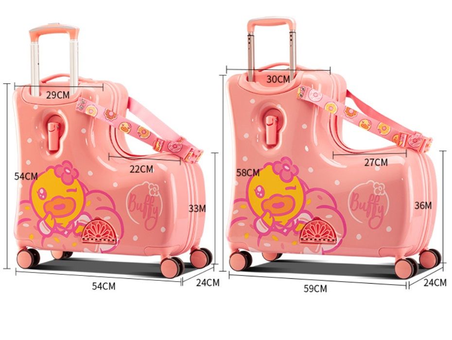  Vali vịt B.duck size 24 inch chính hãng, màu hồng 