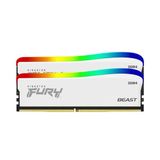  Ram Kingston 16GB 3200MT/s DDR4 CL16 DIMM (Kit of 2) FURY Beast White RGB SE 