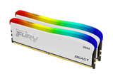  Ram Kingston 16GB 3200MT/s DDR4 CL16 DIMM (Kit of 2) FURY Beast White RGB SE 