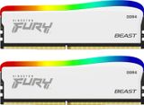  Ram Kingston 16GB 3200MT/s DDR4 CL16 DIMM (Kit of 2) FURY Beast White RGB SE 