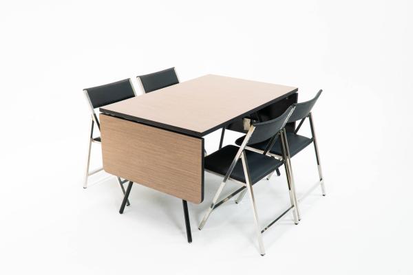 Combe Bàn ăn mở rộng Puma 1m/1m8 + 4 ghế gấp