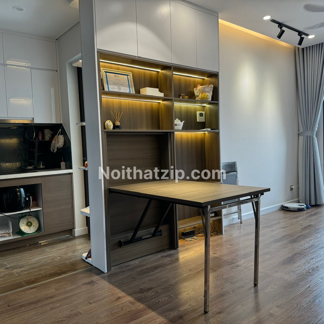 Bàn gấp tường LIZI - MDF = Melamin