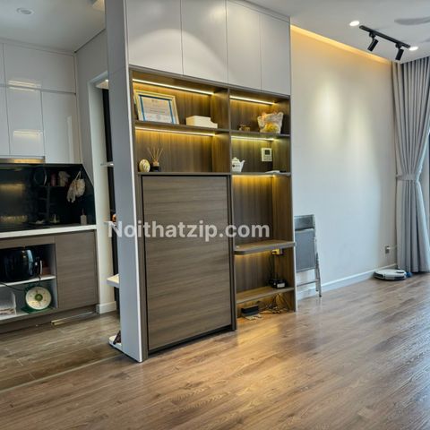 Bàn gấp tường LIZI - MDF = Melamin
