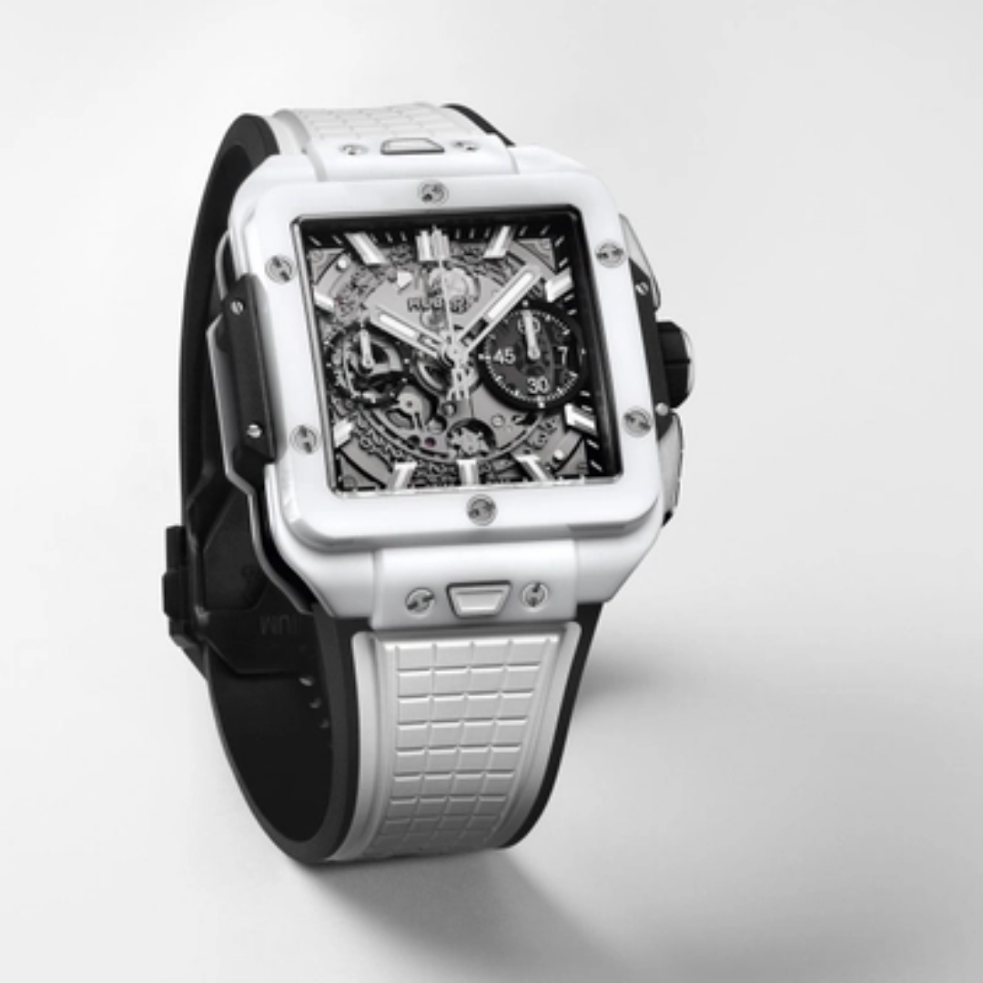  ĐỒNG HỒ HUBLOT SQUARE BANG UNICO WHITE CERAMIC 42MM 