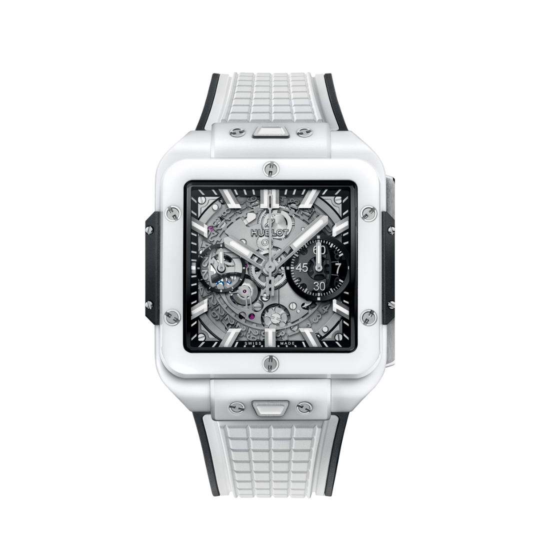  ĐỒNG HỒ HUBLOT SQUARE BANG UNICO WHITE CERAMIC 42MM 