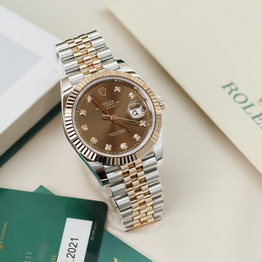  ROLEX DATEJUST 41 126331 CỌC SỐ KIM CƯƠNG 