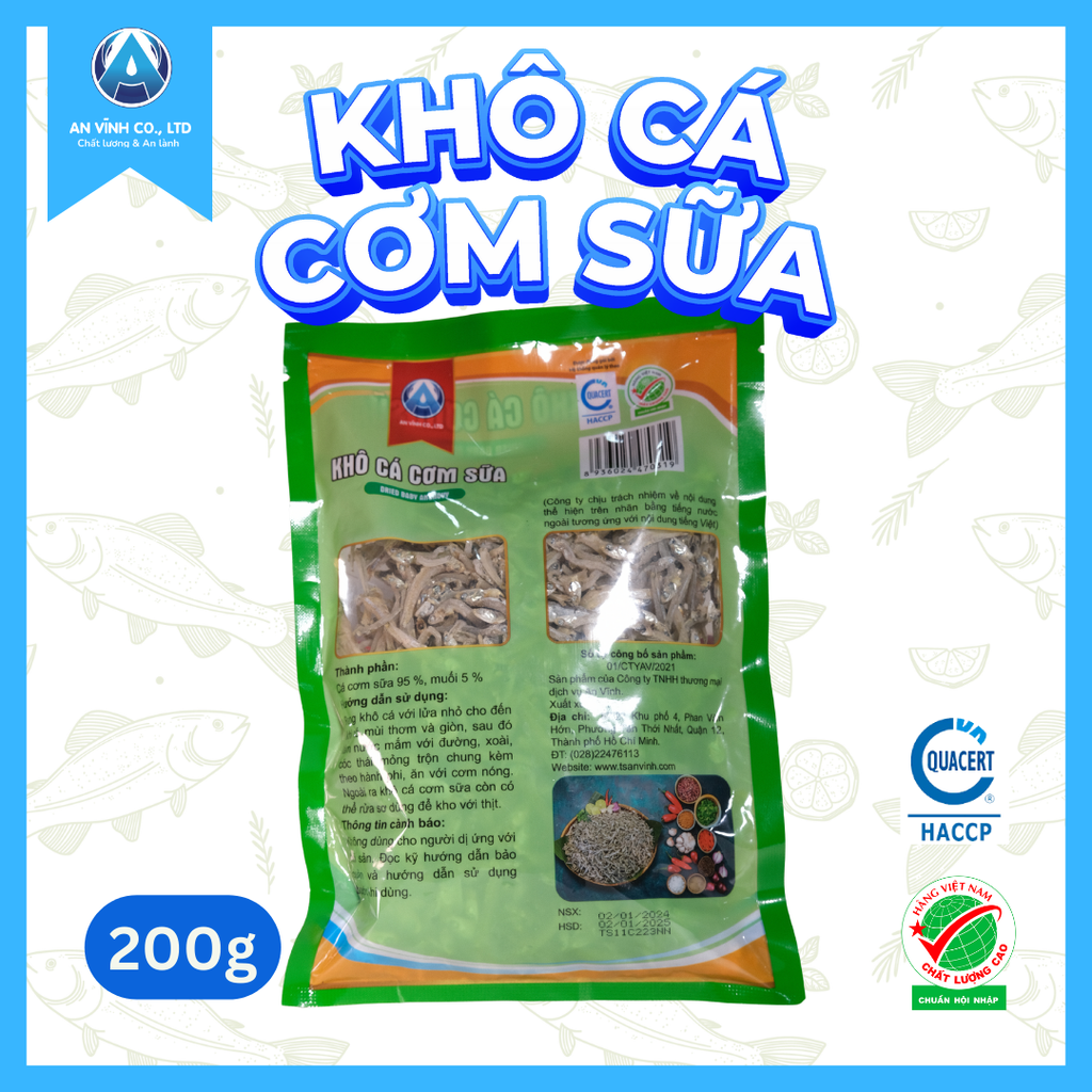 KHÔ CÁ CƠM SỮA 200 g