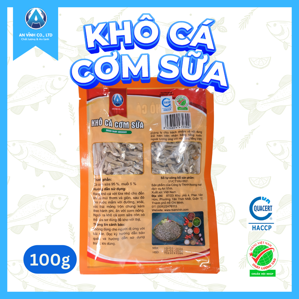 KHÔ CÁ CƠM SỮA 100 g