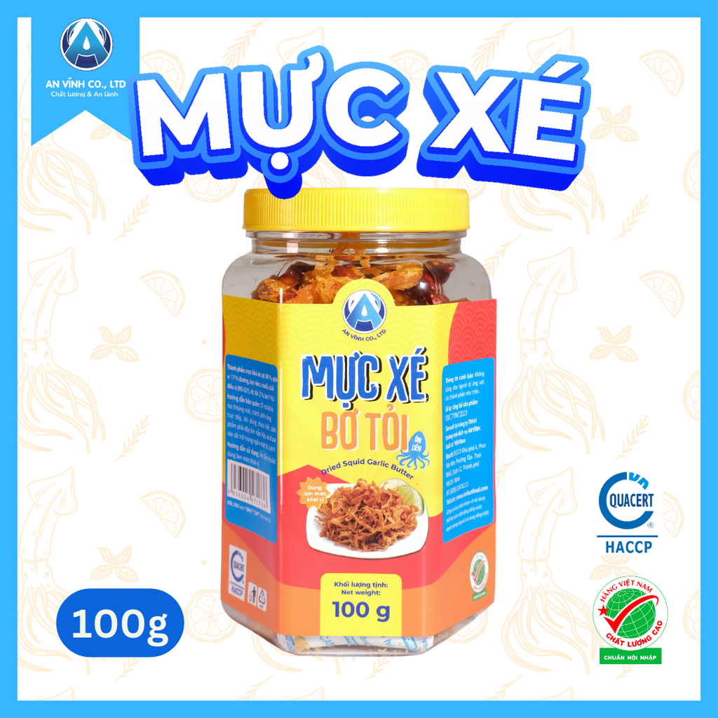 MỰC XÉ BƠ TỎI ĂN LIỀN 100 g