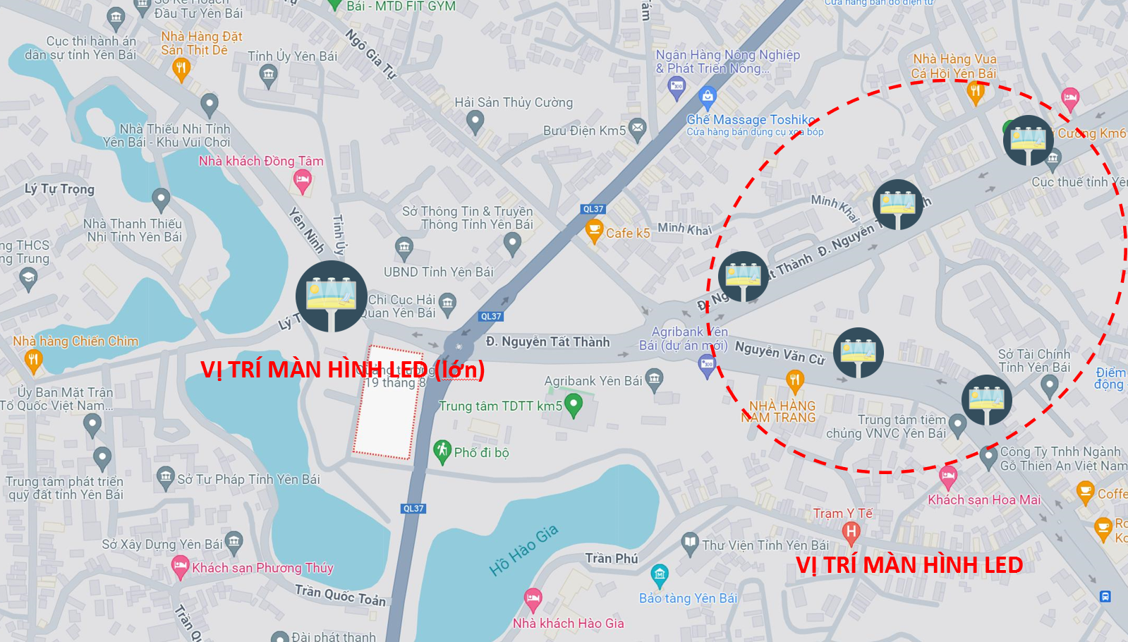  Led 2D Led Quảng Trường 19/8 Lý Tự Trọng, Tp. Yên Bái 