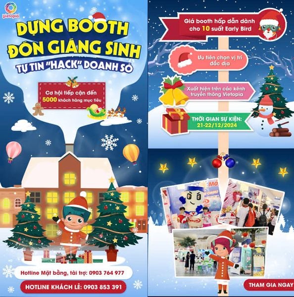  Gian hàng cho sự kiện Giáng Sinh Cổ Tích (21-22/12) 