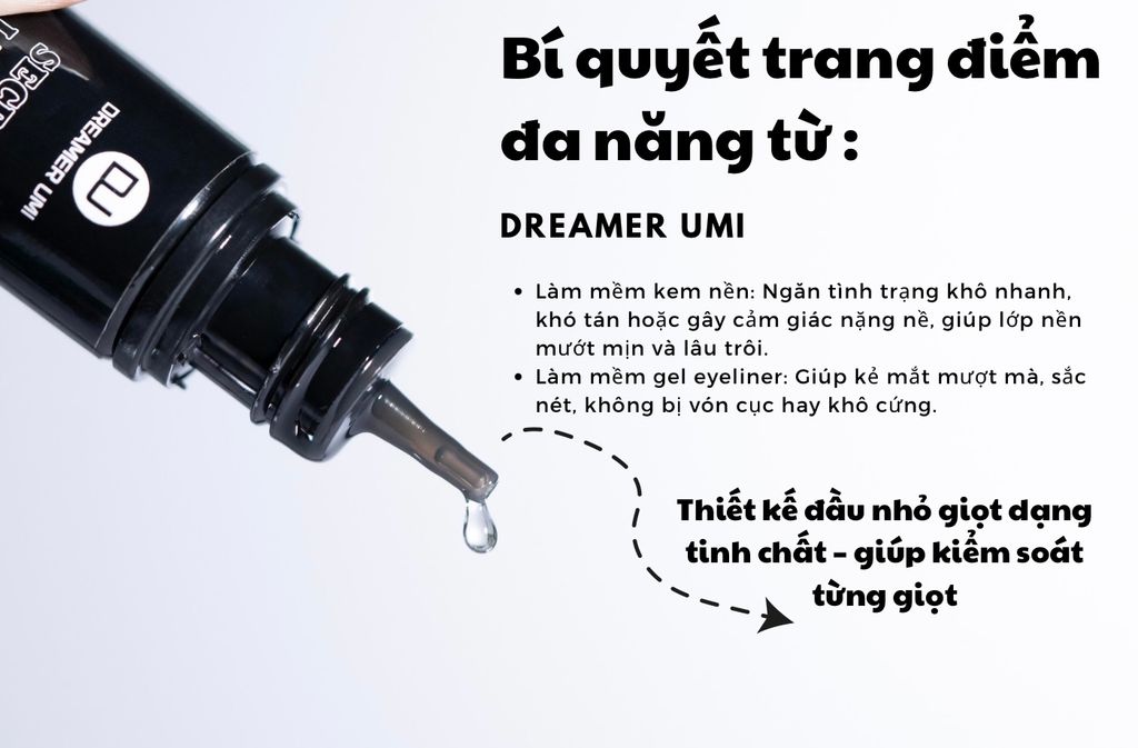 Tinh Chất Chống Nước Trang Điểm DREAMER UMI Secret liquid