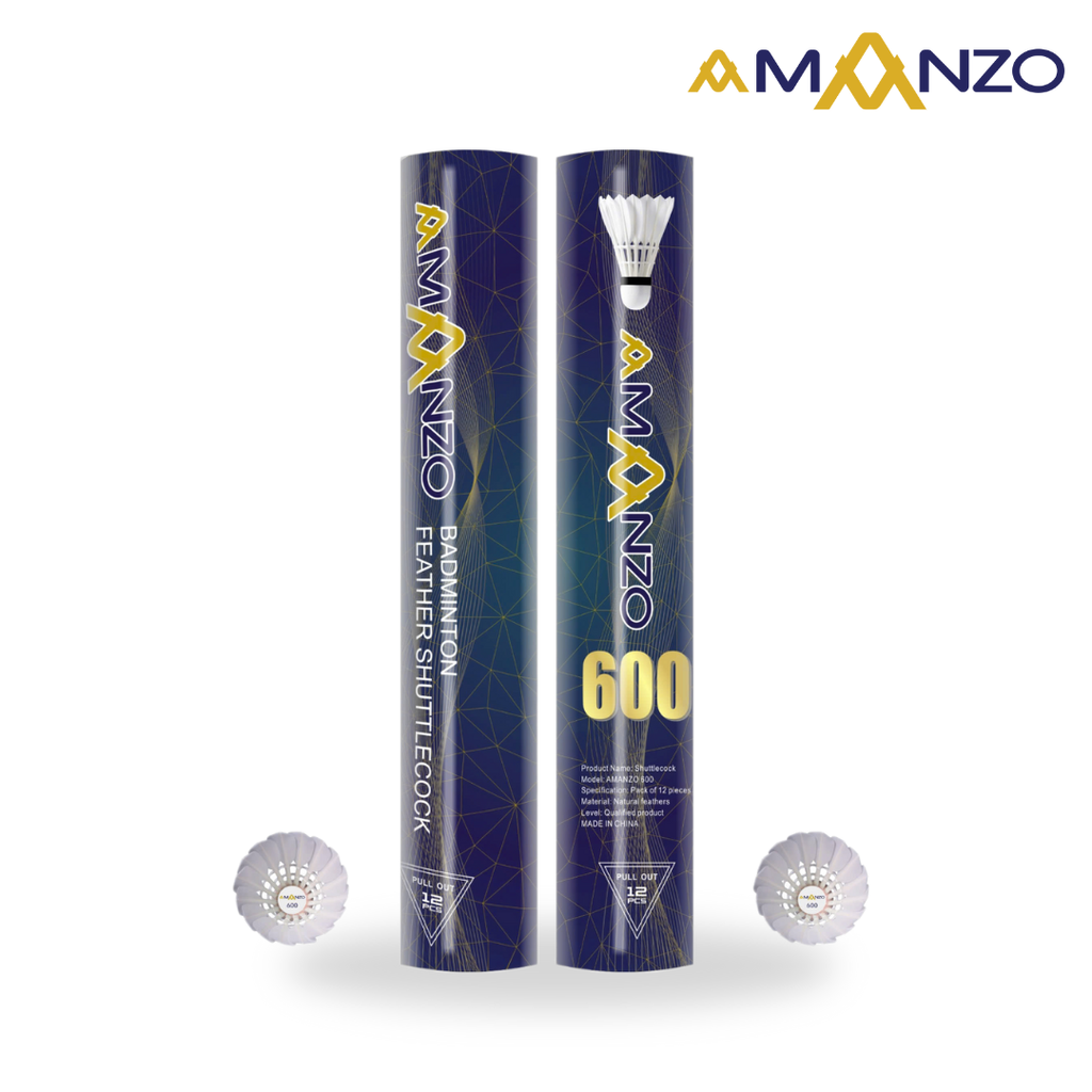 Hộp 12 Quả Cầu Lông Tự Nhiên AMAZO 600