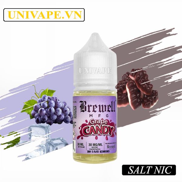  Brewell Vapor Kẹo Nho Salt Nic 