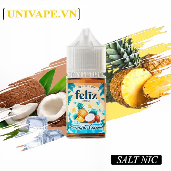  Feliz Juice Dừa Dứa Lạnh Salt Nic 