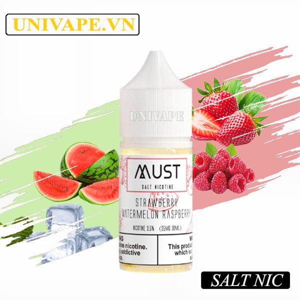  Must Juice Dâu Dưa Hấu Mâm Xôi Vải Salt Nic 