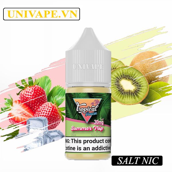  Tropical House Dâu Kiwi V3 Salt Nic 