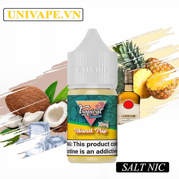  Tropical House Dừa Dứa Rượu Rum V3 Salt Nic 