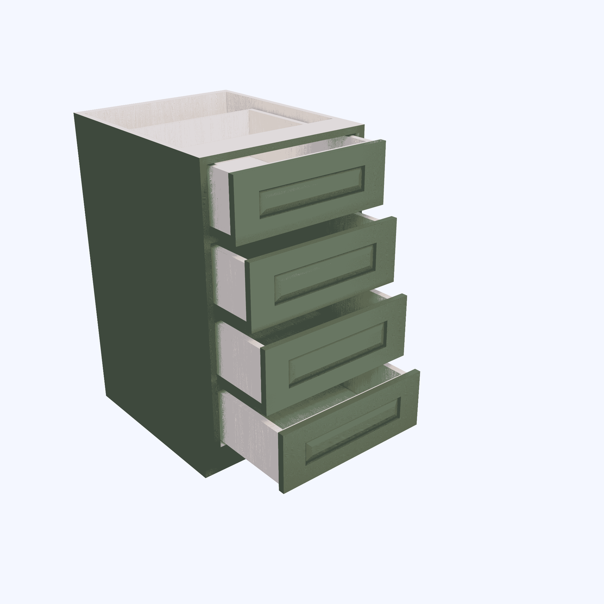 Inset Drawer Base Patterned 4-Drawer Inset Base Cabinet – Easy Cabinet