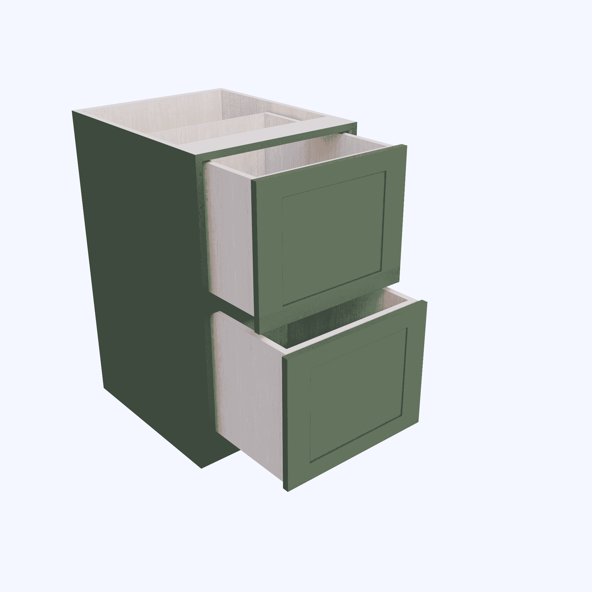 Shaker 2-Drawer Inset Base Cabinet – Easy Cabinet