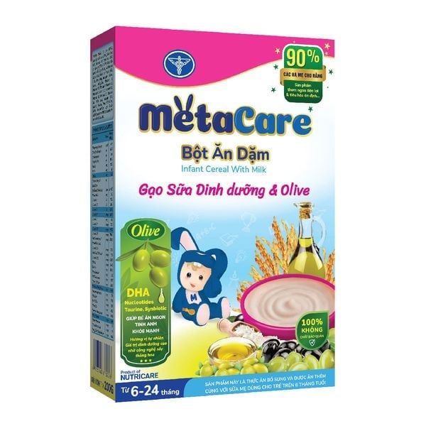  Bột ăn dặm Metacare Gạo Sữa Dinh Dưỡng & Olive 