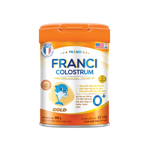  [MẪU MỚI - TĂNG CƯỜNG MIỄN DỊCH] Sữa Bột FRANCI COLUSTRUM 0+ Hộp 800G 