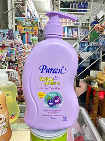  Sữa Tắm Gội Pureen tinh chất sữa chua 750ml 