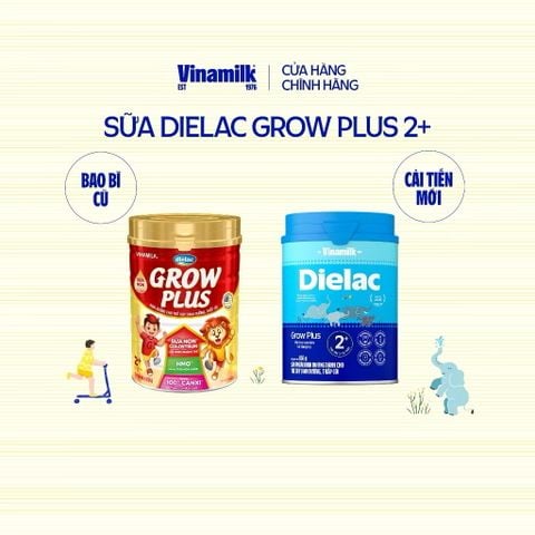  Sữa Dielac Grow Plus 2+ 850g (2-10 Tuổi) 