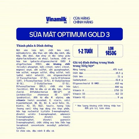  Sữa Optimum Gold 3 HMO 850g 
