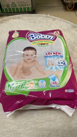  [TẶNG 6 MIẾNG] Tã quần BOBBY Size M 76 Miếng (6-11kg) 