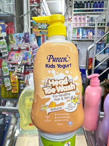  Sữa Tắm Gội Pureen tinh chất sữa chua 750ml 