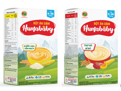  Bột ăn dặm Humababy đủ vị ngọt cho từ 6-36tháng 1hộp/10góix25g 