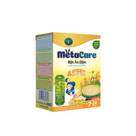  Bột Ăn Dặm 4 Vị Mặn Metacare 200 gr (7-24 tháng) 