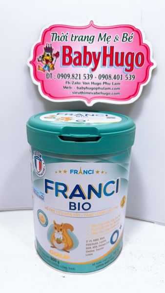  [MẪU MỚI - HỖ TRỢ TIÊU HOÁ TỐT]  Sữa Bột FRANCI BIO 0+  Hộp 800g 