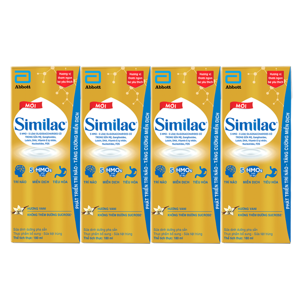 Lốc 4 hộp sữa Abbott Similac IQ 4 180ml/110ml 