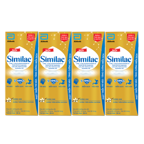 Lốc 4 hộp sữa Abbott Similac IQ 4 180ml/110ml 