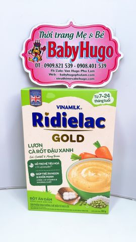  Bột Ăn Dặm Vinamilk Ridielac Gold Lươn Cà Rốt Đậu Xanh Hộp 200g 