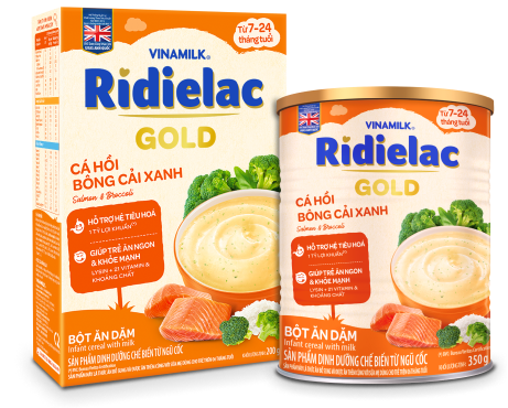  Bột Ăn Dặm Ridielac Cá Hồi Bông Cải Xanh 200G 