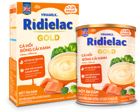 Bột Ăn Dặm Ridielac Cá Hồi Bông Cải Xanh 200G 